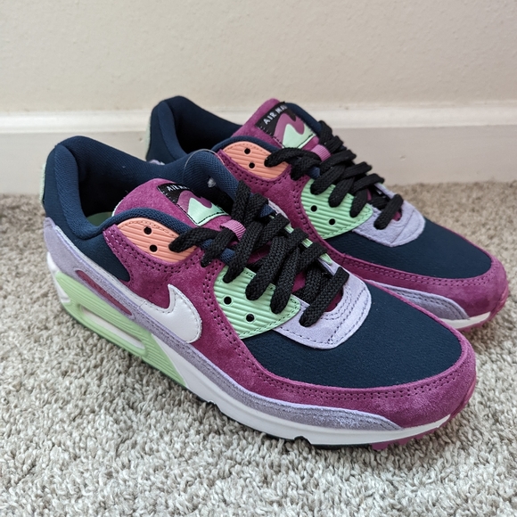 Nike Air Max 90 NRG Shoes Light Bordeaux Armory Navy DM0035-500 Men's - Picture 4 of 8